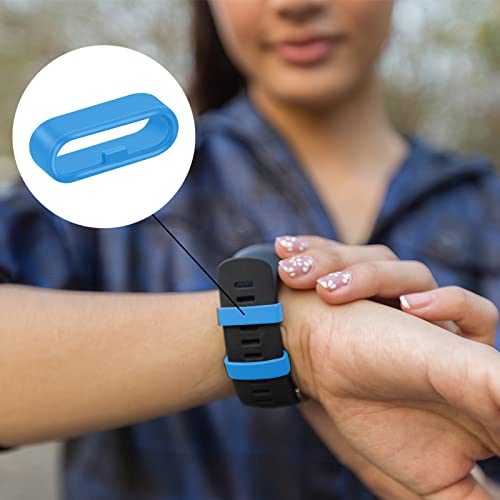 10 Pcs Silicone Watch Strap Fastener Rings - 20mm, 7 Colors