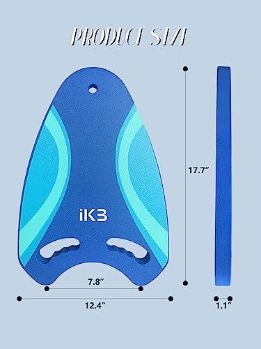 Ikanboo Nebulas Blue Swimming Kickboard for Kids & Adults, Pool Exercise Aid