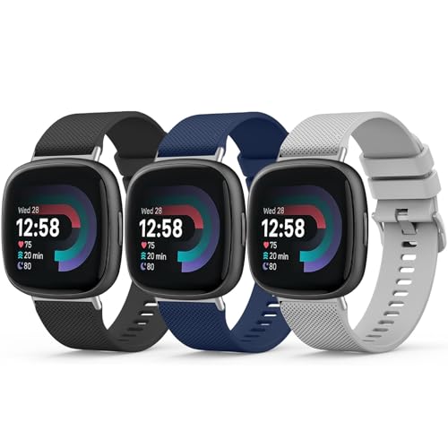 Fitbit Versa 4/3 & Sense 2/Sense Replacement Bands - Black, Blue, Grey
