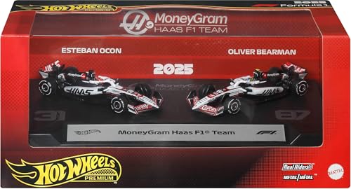Hot Wheels Premium Formula 1 Die-Cast Race Cars 2-Pack - Esteban Ocon & Oliver Bearman