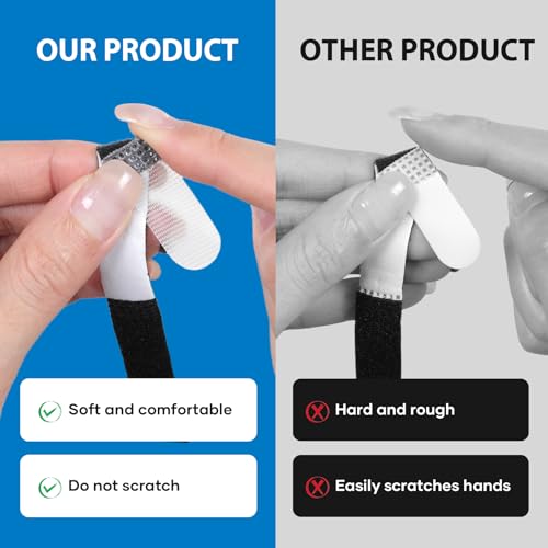 Finger Buddy Tape Straps - 12PCS Adjustable Black Finger Straps