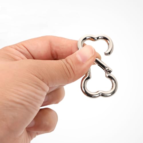 Silver Bone-Shaped Alloy Spring Trigger Snap Buckles 10 Pcs for Dog Collars & Bags