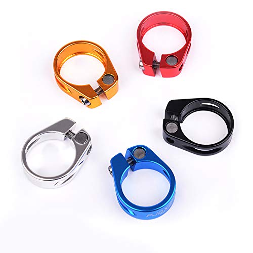 Aluminum Alloy Bike Seat Post Clamp - Silver, 28.6mm