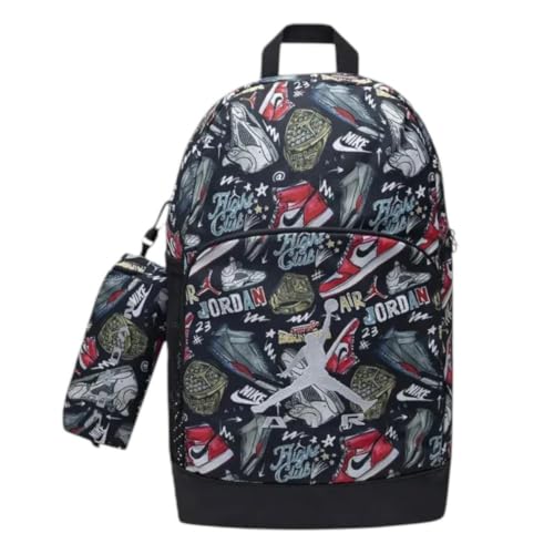 Air Jordan Backpack with Pencil Case - Bold Graphic Print