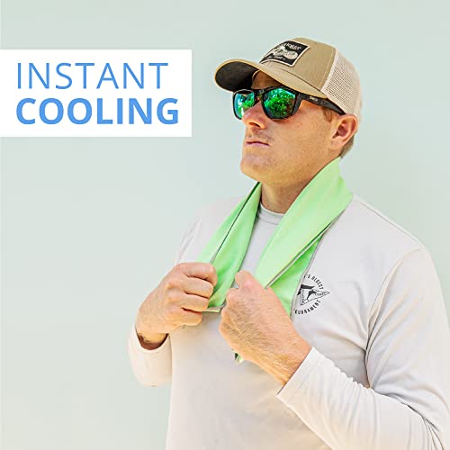 Cooling Towel for Face and Neck - Instant Relief Microfiber, 33"x10.5"