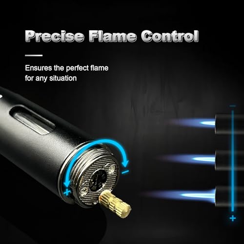 Tavlorionx 5-in-1 Windproof Torch Lighter Set with Adjustable Flame & Punch Tool