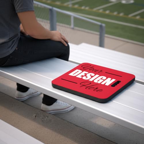 Custom Stadium Seat Cushions – 2-Pack, 14" x 12.5", Rubber Pads