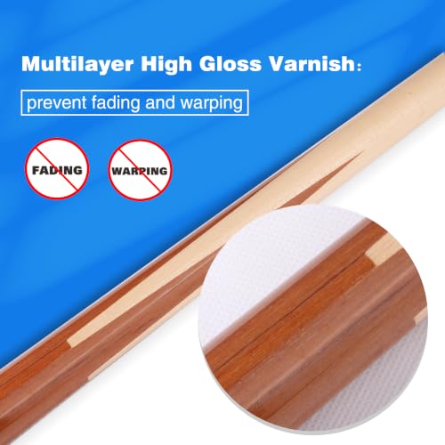 36-Inch Canadian Maple Shorty Pool Cue Stick - Solid Hardwood
