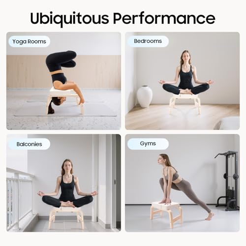 Yoga Headstand Bench for Beginners - Inversion Stool with Cushion