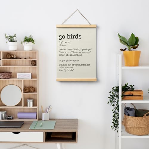 Go Birds Motivational Wooden Poster Hanger Frame - 12.5x17 Inch