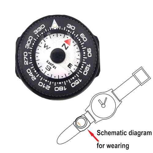 Mini Button Compass with Turnable Bezel for Watchbands