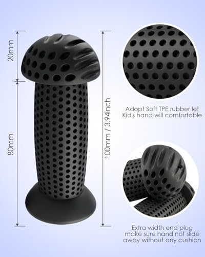 Kids Bike Grips - 100mm Bicycle Handlebar Grips - Black