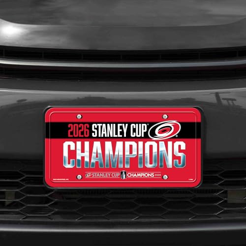 Carolina Hurricanes 2026 Stanley Cup Champions Metal Auto Tag - 12" x 6"