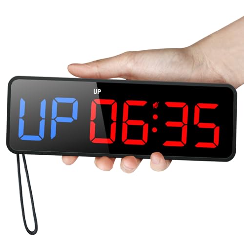 Portable Gym Timer Clock with Remote Control - Digital Fitness Timer