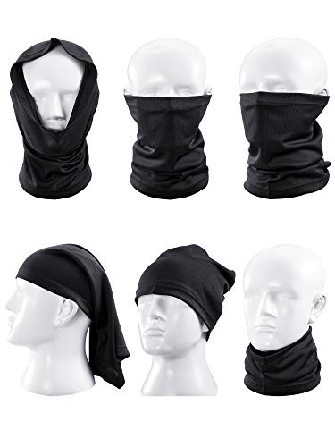 Neck Gaiter Face Cooling Mask - UV Protection Scarf, 4 Pcs - Black, Army Green, Navy, Grey