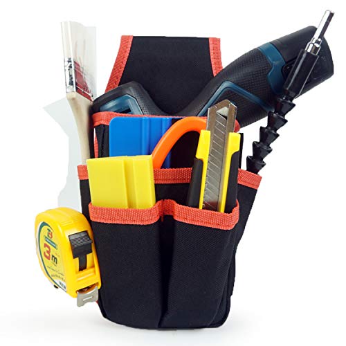 ECOmorning Canvas Tool Pouch Organizer Bag for Electricians & Carpenters