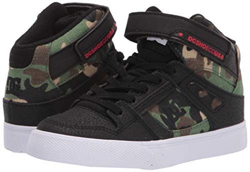 DC Shoes Unisex Kids' Pure High Elastic Lace High-Top Shoes Black Camo - ADBS300324-BLO
