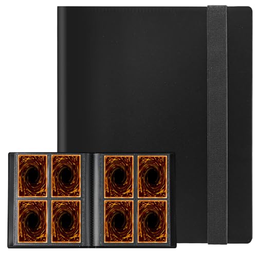 4-Pocket Trading Card Binder - 160 Pockets Mini Album - Black