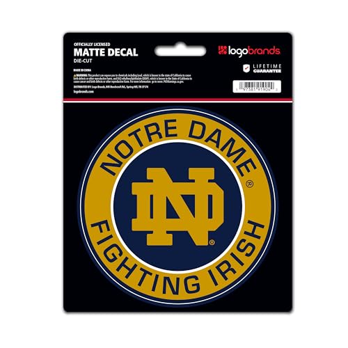 Notre Dame Fighting Irish Vinyl Sticker - 4 Inch Weather-Resistant Car Decal
