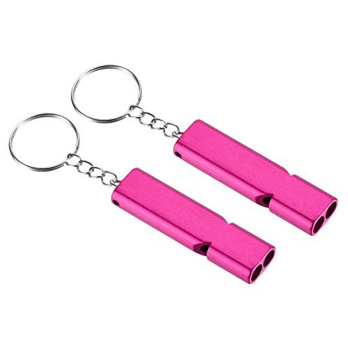 Emergency Survival Whistle - Double Tubes, Rose Color