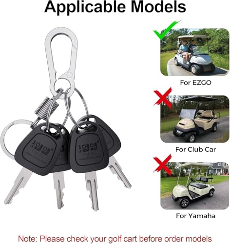 Golf Cart Replacement Key Set - 2 Pack for EZGO 1982 and Newer Models