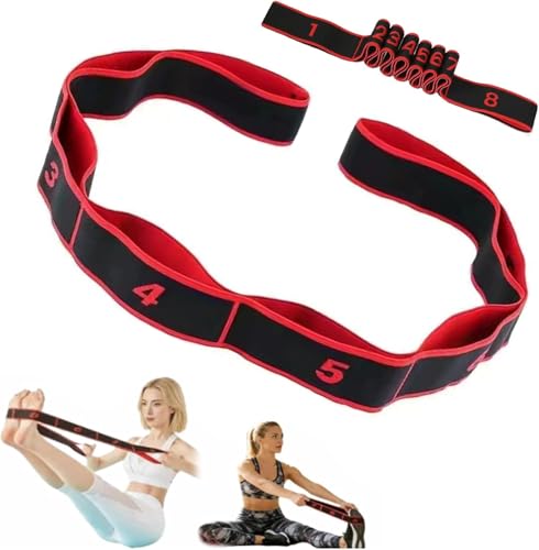 Fitness Resistance Bands with Handles for Stretching - Red