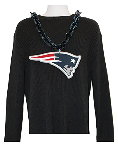 NFL New England Patriots Fan Chain Necklace - Team Logo, Navy