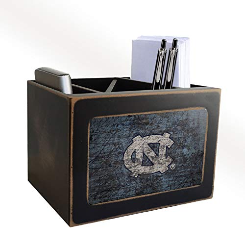 North Carolina Tar Heels Desktop Organizer - Distressed Team Logo