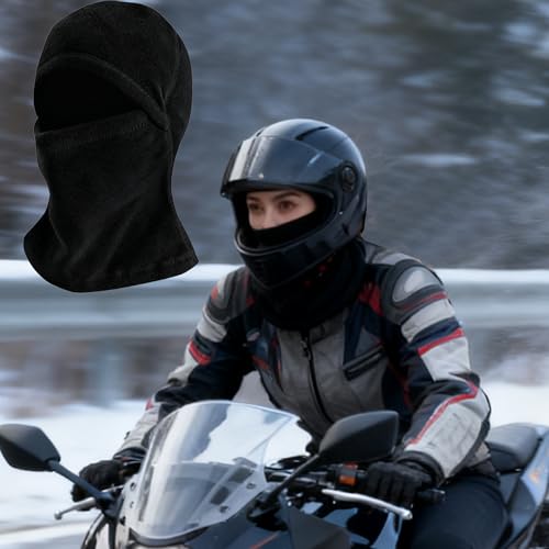 Winter Ski Balaclava Thermal Fleece Face Mask - Black & Grey, Medium