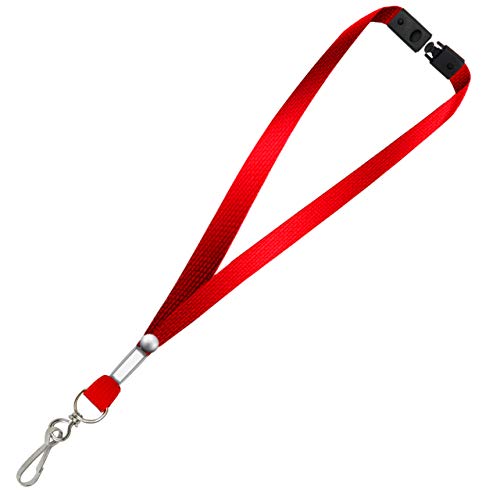 Durable Pull-Away Wrist Lanyard for Keys and Whistles - Red