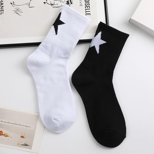 Funny Cotton Ankle Socks - Spider Web & Star Print - 2 Packs