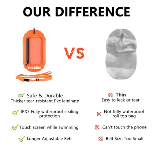Swim Buoy with Waterproof Touchscreen - Orange Safety Float