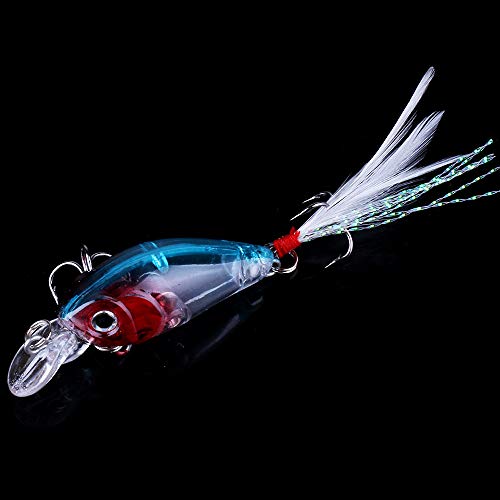 5 Pack Crankbait Fishing Lures with 3D Eyes - Bass & Freshwater
