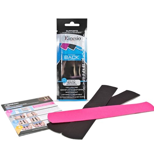 Pre-Cut Athletic Tape for Back Support - 3 Strips