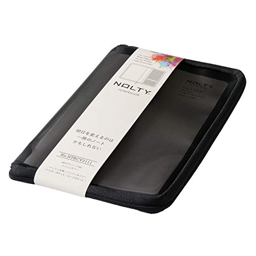 B6 Notebook Cover with Mesh Storage Pocket - Black