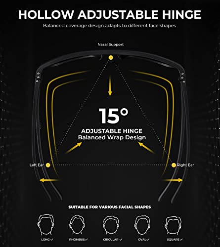 Polarized Sunglasses for Men - UV Protection, Lightweight, Classic Design