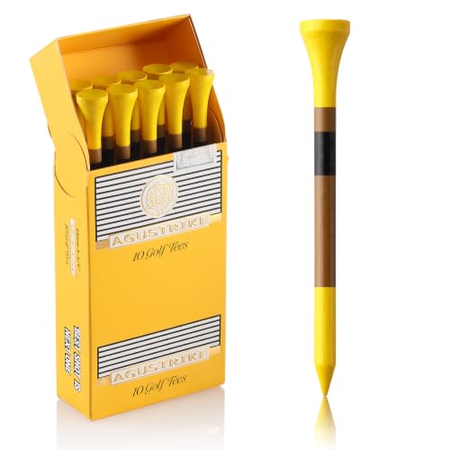 3.25" Bamboo Golf Tees with Depth Marking - 10 Pack Gift Box