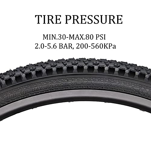 26x1.95 Mountain Bike Tires Set - Replacement with Inner Tubes & Levers