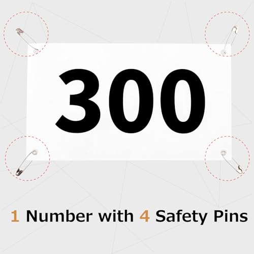 Running Bib Numbers with Safety Pins - Tyvek Waterproof 4"x7" #01