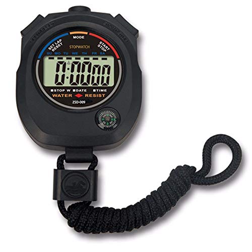 12 Pack Digital Sports Stopwatch Timer with Alarm & Date Function