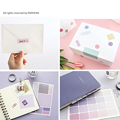 Colorful Decorative Sticker Set - 16 Sheets of Dots & Squares