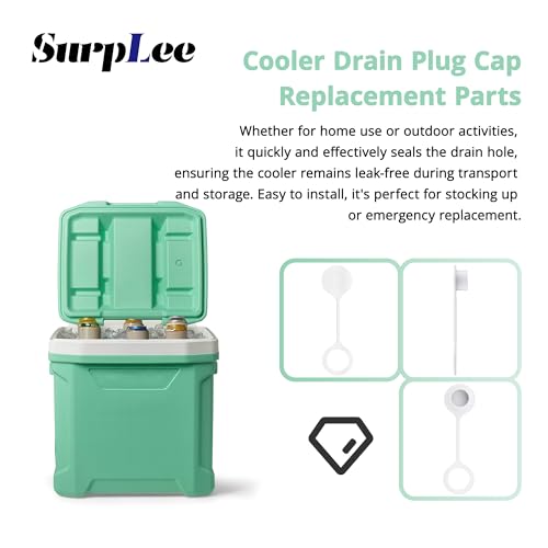 Drain Plug Caps for Igloo Coolers - 2 Pack, Durable ABS