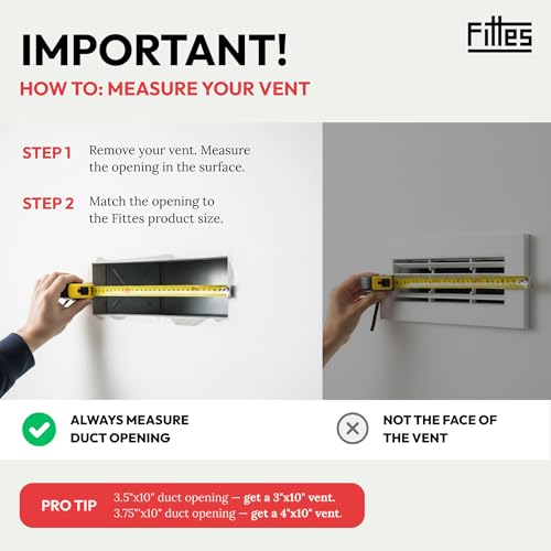 Fittes Flush Wall Vent [Lite+] - 10"x10" - Cotton White - 1 Pack