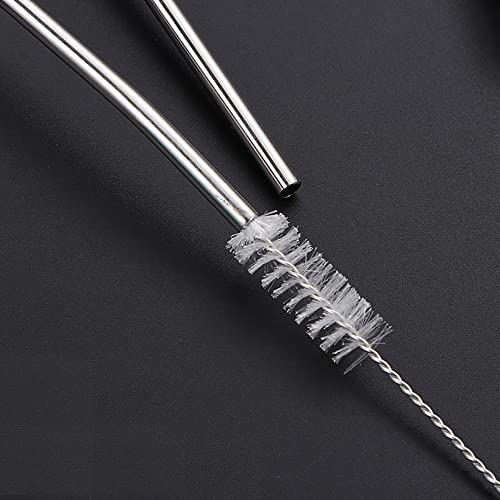 Reusable Stainless Steel Straws & Spoon Set - 6 Pieces Circular
