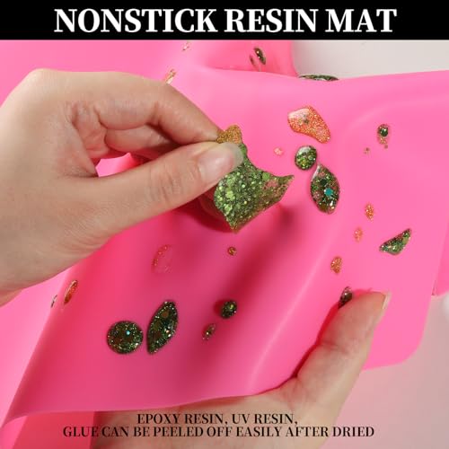 Silicone Mats for Resin Crafts - 3 PCS Nonstick Pads in Pink, Purple & Blue - 15.7” x 11.7”
