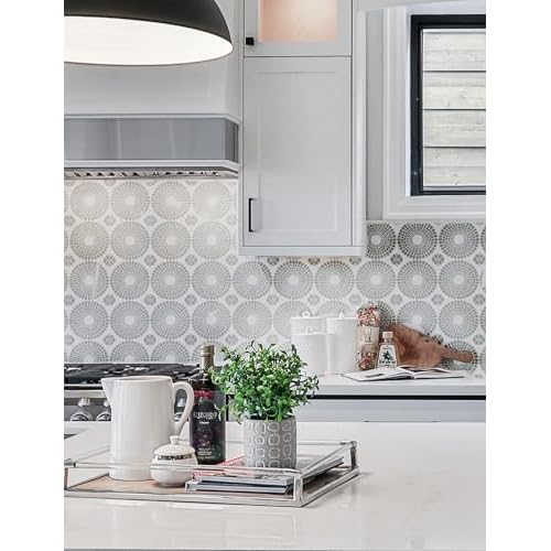 12"x12" Large Floor Stencil for Painting Floors, Reusable Tile Stencil Concrete Stencils for Patio, Wall Stencils for Walls (Style W9)