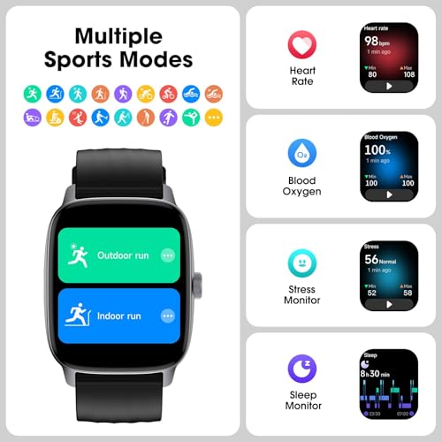 Senior-Friendly Pedometer Watch with Heart Rate & Sleep Tracker