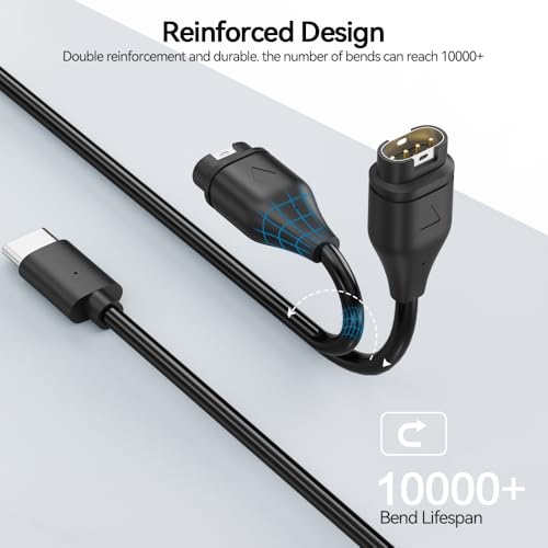 USB-C Charging Cable for Garmin Watches - 3ft, 2-Pack