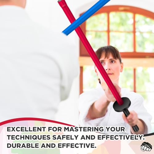 JellyArch Foam Practice Swords Set - Red & Blue, 33.5-inch Training Weapons for Martial Arts, Sparring & Role Play