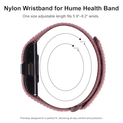 Hume Band Replacement Strap - Smoke Violet Nylon Sport Wristband